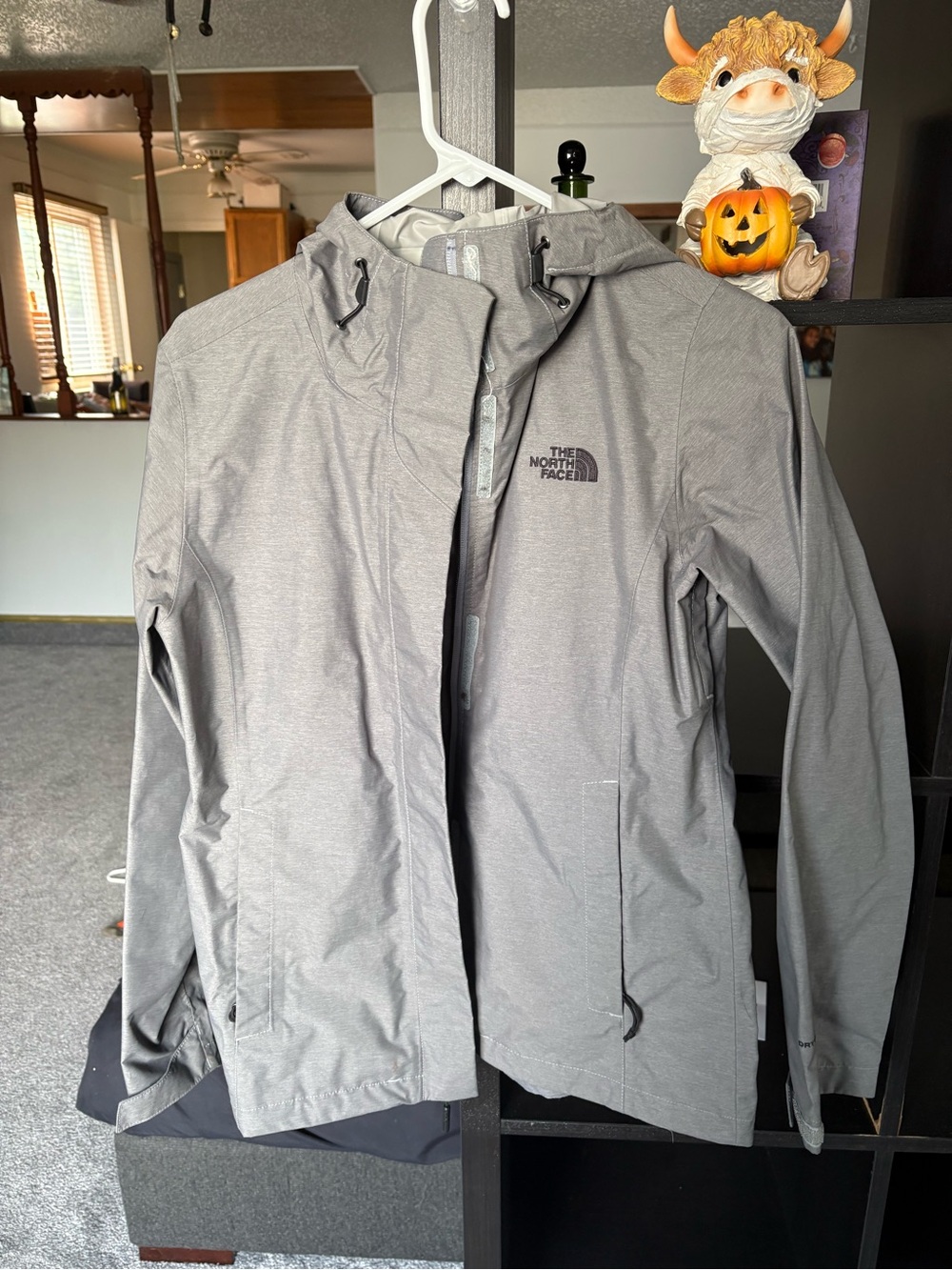 The North Face Women's Heather Gray Hooded jacket